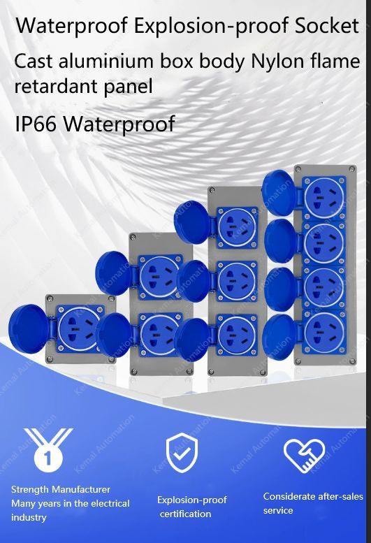 Explosion-proof cast aluminium duplex 3-hole red